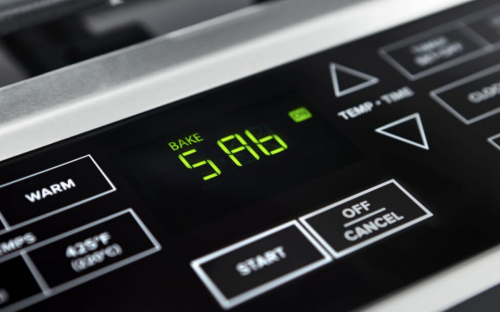 安息日模式的数字烤箱显示